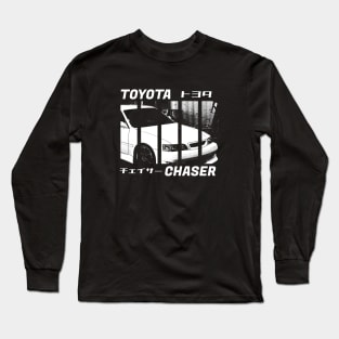 TOYOTA CHASER JZX100 Black 'N White 3 (Black Version) Long Sleeve T-Shirt